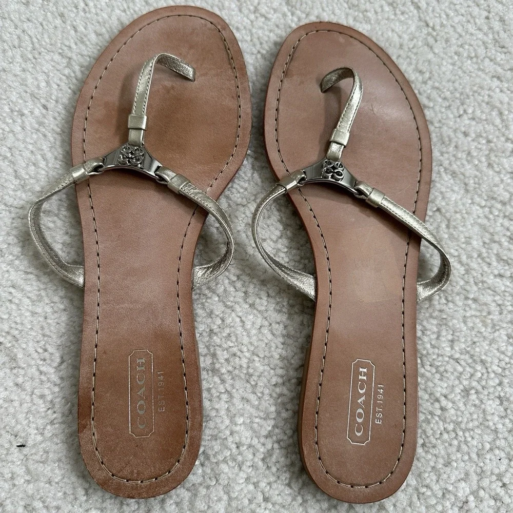 Coach Rachal Thong Tong Sandals Flip Flops Shoes Size 9 B - Picture 1 of 16